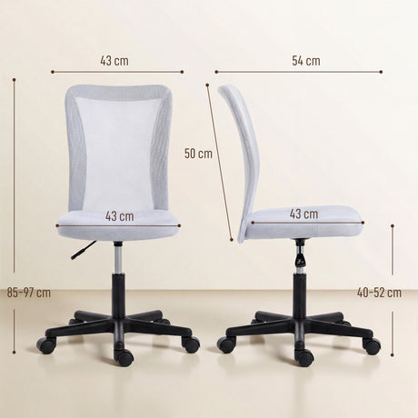 Polyester Fabric Home And Office Chair 43cm W x 54cm D Armless - Velmora