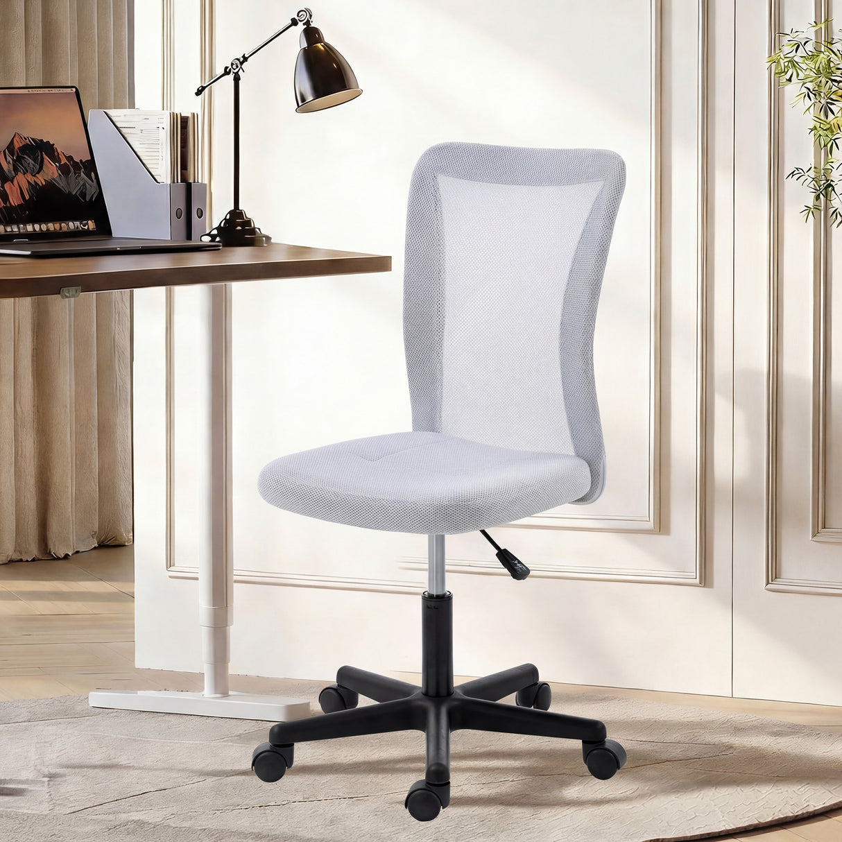 Polyester Fabric Home And Office Chair 43cm W x 54cm D Armless - Velmora