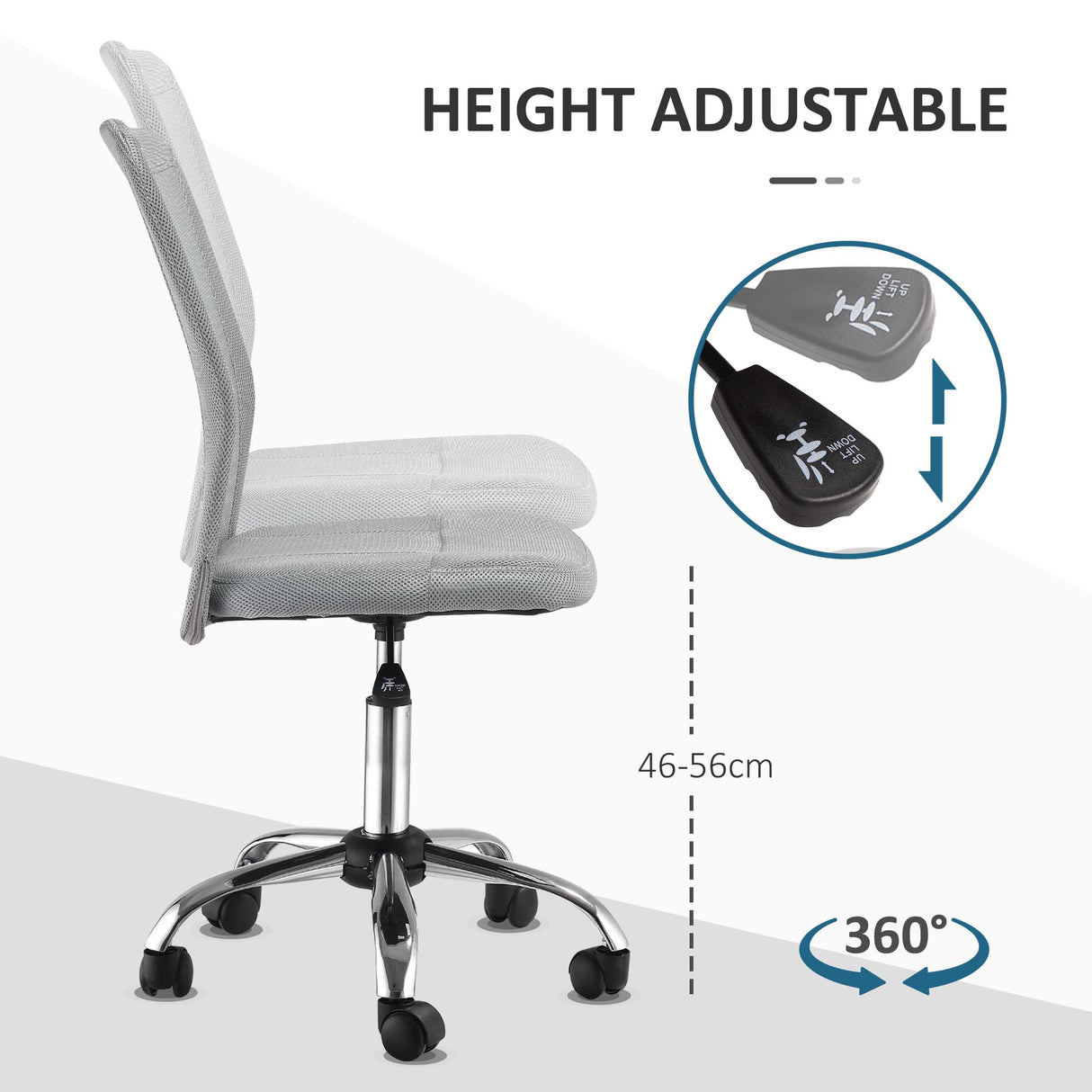 Polyester Fabric Home And Office Chair 43cm W x 58cm D Armless - Velmora