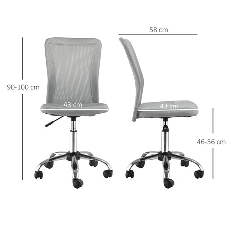 Polyester Fabric Home And Office Chair 43cm W x 58cm D Armless - Velmora