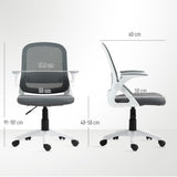Polyester Fabric Home And Office Chair 57.5cm Wide With Flip Up Armrest - Velmora