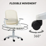 Polyester Fabric Home And Office Chair 57.5cm Wide With Flip Up Armrest - Velmora