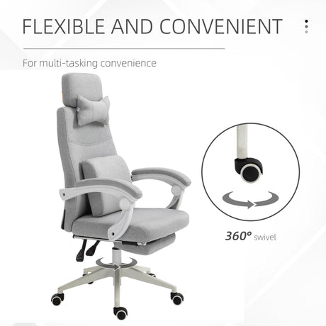 Polyester Fabric Home And Office Chair 62cm Wide High Back - Velmora