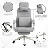 Polyester Fabric Home And Office Chair 62cm Wide High Back - Velmora