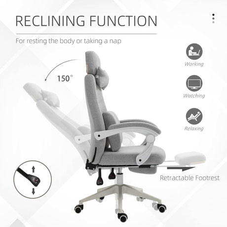 Polyester Fabric Home And Office Chair 62cm Wide High Back - Velmora