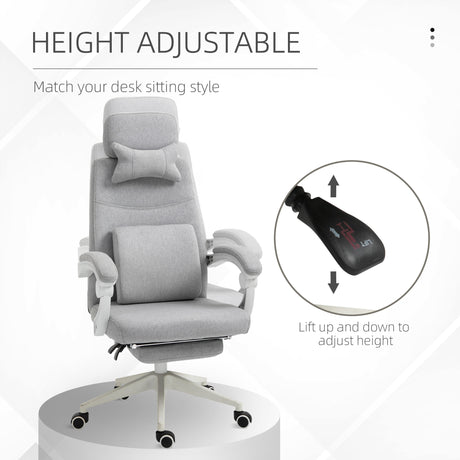 Polyester Fabric Home And Office Chair 62cm Wide High Back - Velmora