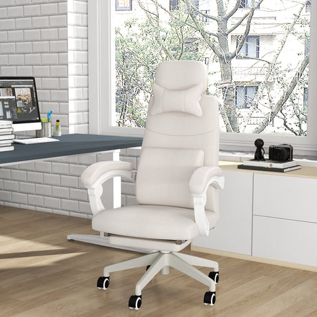 Polyester Fabric Home And Office Chair 62cm Wide High Back - Velmora