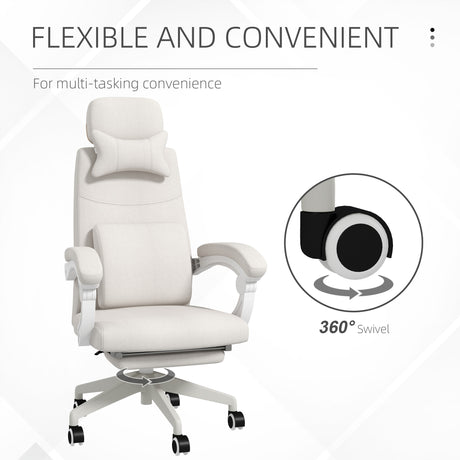 Polyester Fabric Home And Office Chair 62cm Wide High Back - Velmora