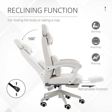 Polyester Fabric Home And Office Chair 62cm Wide High Back - Velmora