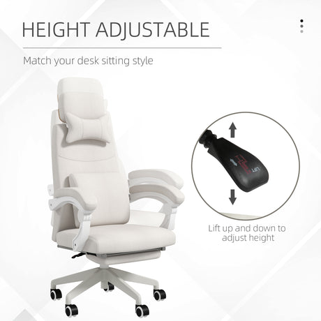 Polyester Fabric Home And Office Chair 62cm Wide High Back - Velmora