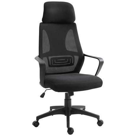 Polyester Fabric Home And Office Chair 64cm Wide High Back - Velmora