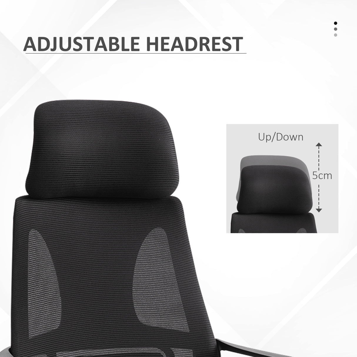 Polyester Fabric Home And Office Chair 64cm Wide High Back - Velmora