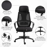 Polyester Fabric Home And Office Chair 64cm Wide High Back - Velmora