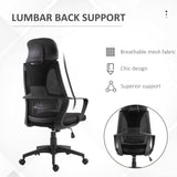 Polyester Fabric Home And Office Chair 64cm Wide High Back - Velmora