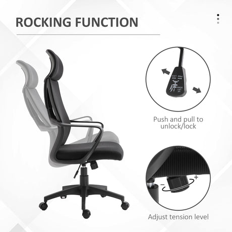 Polyester Fabric Home And Office Chair 64cm Wide High Back - Velmora