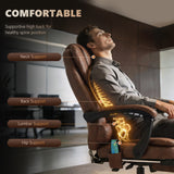 Polyester Fabric Home And Office Chair 65cm Wide With Footrest - Velmora
