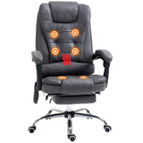 Polyester Fabric Home And Office Chair 65cm Wide With Footrest - Velmora