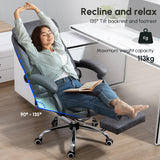 Polyester Fabric Home And Office Chair 65cm Wide With Footrest - Velmora