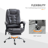 Polyester Fabric Home And Office Chair 65cm Wide With Footrest - Velmora