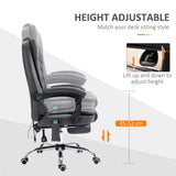 Polyester Fabric Home And Office Chair 65cm Wide With Footrest - Velmora