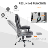 Polyester Fabric Home And Office Chair 65cm Wide With Footrest - Velmora