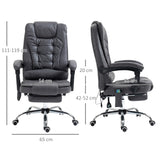 Polyester Fabric Home And Office Chair 65cm Wide With Footrest - Velmora