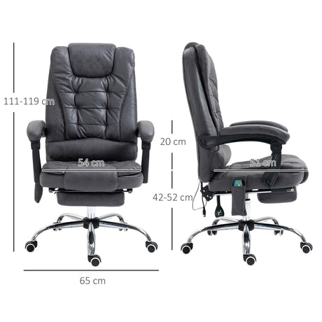 Polyester Fabric Home And Office Chair 65cm Wide With Footrest - Velmora