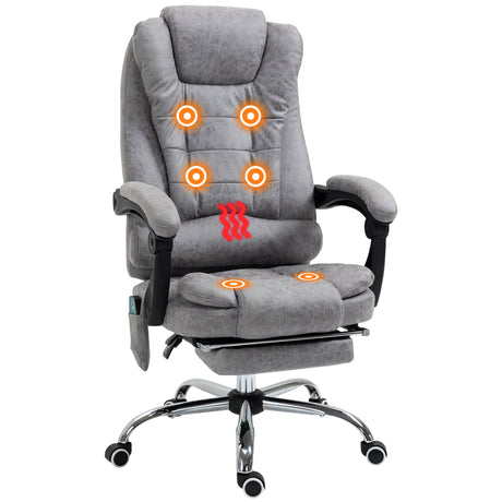 Polyester Fabric Home And Office Chair 65cm Wide With Footrest - Velmora