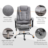 Polyester Fabric Home And Office Chair 65cm Wide With Footrest - Velmora