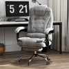 Polyester Fabric Home And Office Chair 65cm Wide With Footrest - Velmora