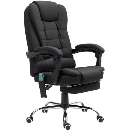 Polyester Fabric Home And Office Chair 65cm Wide With Footrest - Velmora