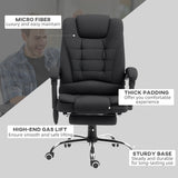 Polyester Fabric Home And Office Chair 65cm Wide With Footrest - Velmora