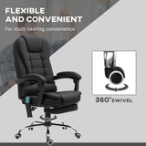 Polyester Fabric Home And Office Chair 65cm Wide With Footrest - Velmora