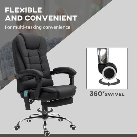 Polyester Fabric Home And Office Chair 65cm Wide With Footrest - Velmora