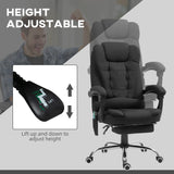 Polyester Fabric Home And Office Chair 65cm Wide With Footrest - Velmora