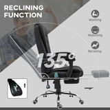 Polyester Fabric Home And Office Chair 65cm Wide With Footrest - Velmora