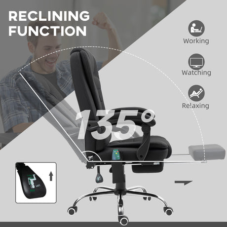 Polyester Fabric Home And Office Chair 65cm Wide With Footrest - Velmora