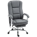 Polyester Fabric Home And Office Chair 66cm Wide With Footrest - Velmora