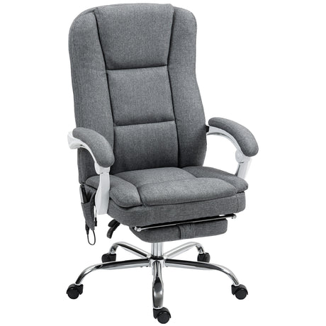 Polyester Fabric Home And Office Chair 66cm Wide With Footrest - Velmora
