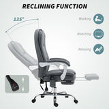 Polyester Fabric Home And Office Chair 66cm Wide With Footrest - Velmora
