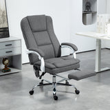 Polyester Fabric Home And Office Chair 66cm Wide With Footrest - Velmora