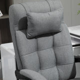 Polyester Fabric Home And Office Chair 66cm Wide With Headrest And Footrest - Velmora