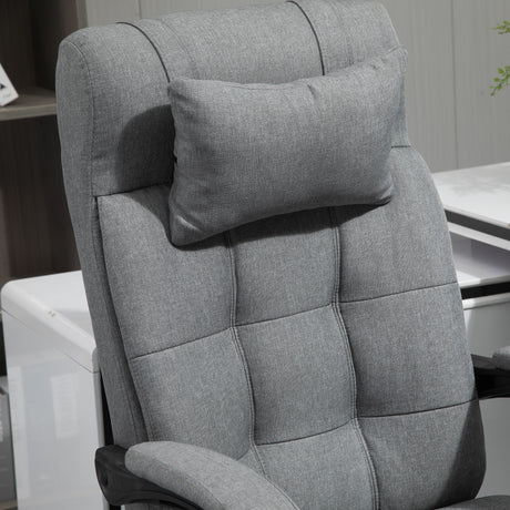 Polyester Fabric Home And Office Chair 66cm Wide With Headrest And Footrest - Velmora