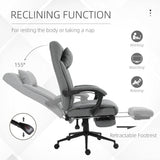 Polyester Fabric Home And Office Chair 66cm Wide With Headrest And Footrest - Velmora