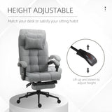 Polyester Fabric Home And Office Chair 66cm Wide With Headrest And Footrest - Velmora