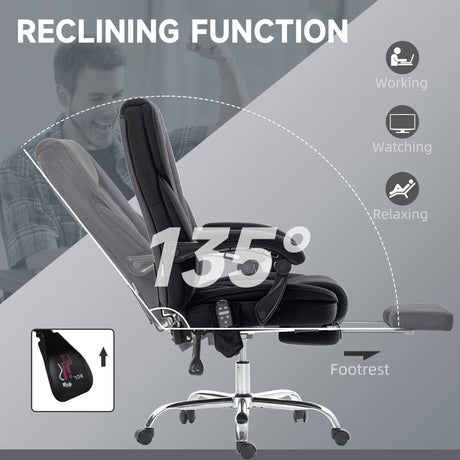 Polyester Fabric Home And Office Chair 67cm Wide With Footrest - Velmora