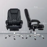 Polyester Fabric Home And Office Chair 67cm Wide With Footrest - Velmora