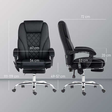 Polyester Fabric Home And Office Chair 67cm Wide With Footrest - Velmora