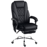 Polyester Fabric Home And Office Chair 67cm Wide With Footrest - Velmora