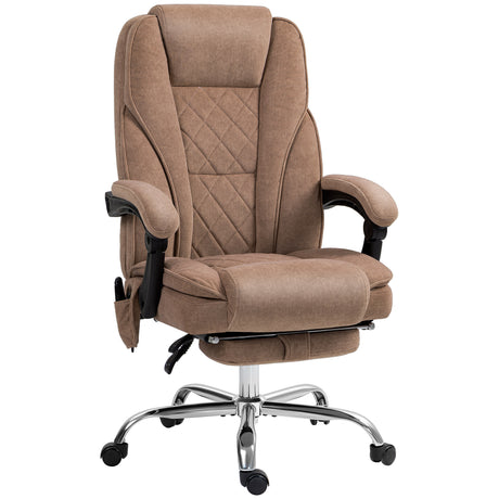 Polyester Fabric Home And Office Chair 67cm Wide With Footrest - Velmora